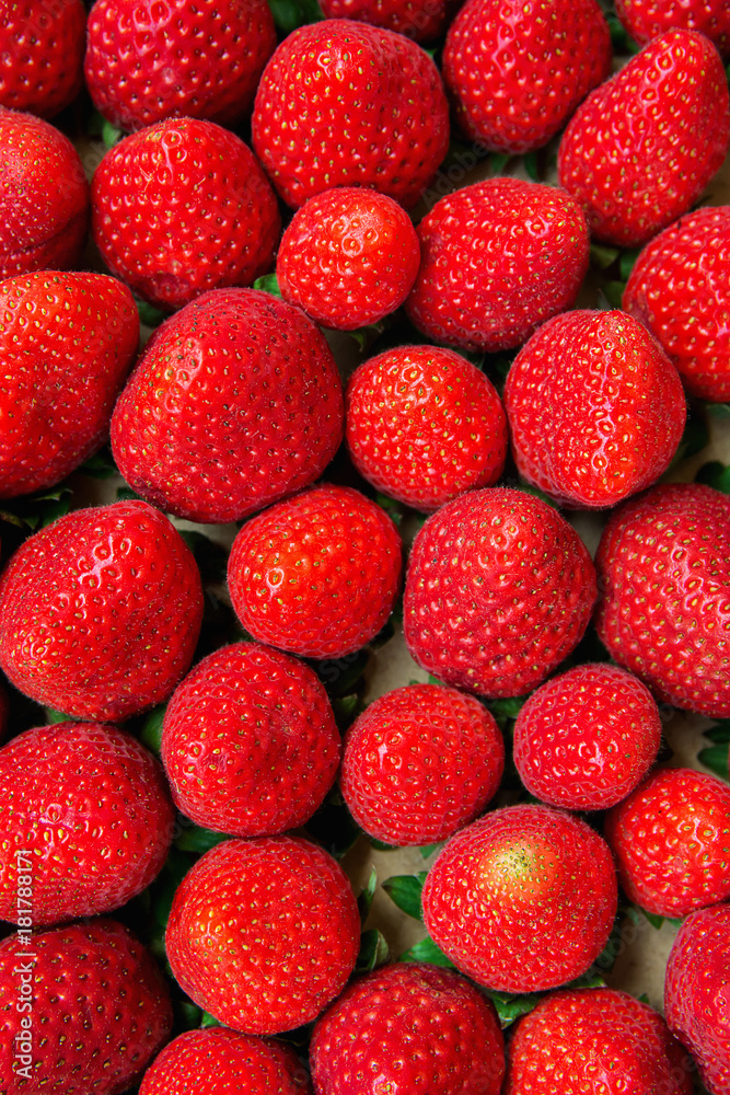 Food Pattern Ripe Organic Summer Strawberries in Cardboard Box at Farmer's Market Vibrant Colors. Harvest Clean Eating Healthy Diet Vitamins Vegan Poster Food Pattern Ripe Organic Summer Strawberries in Cardboard Box at Farmer's Market Vibrant Colors. Harvest Clean Eating Healthy Diet Vitamins Vegan Poster