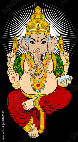 Portrait of the deity of Ganesha