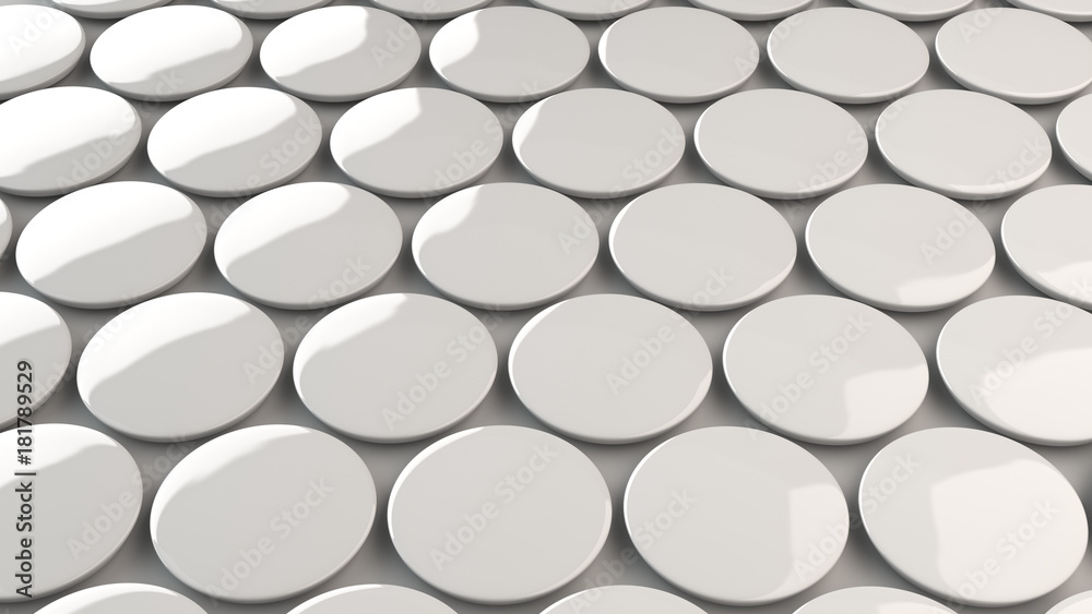Blank white badge on white background Blank white badge on white background