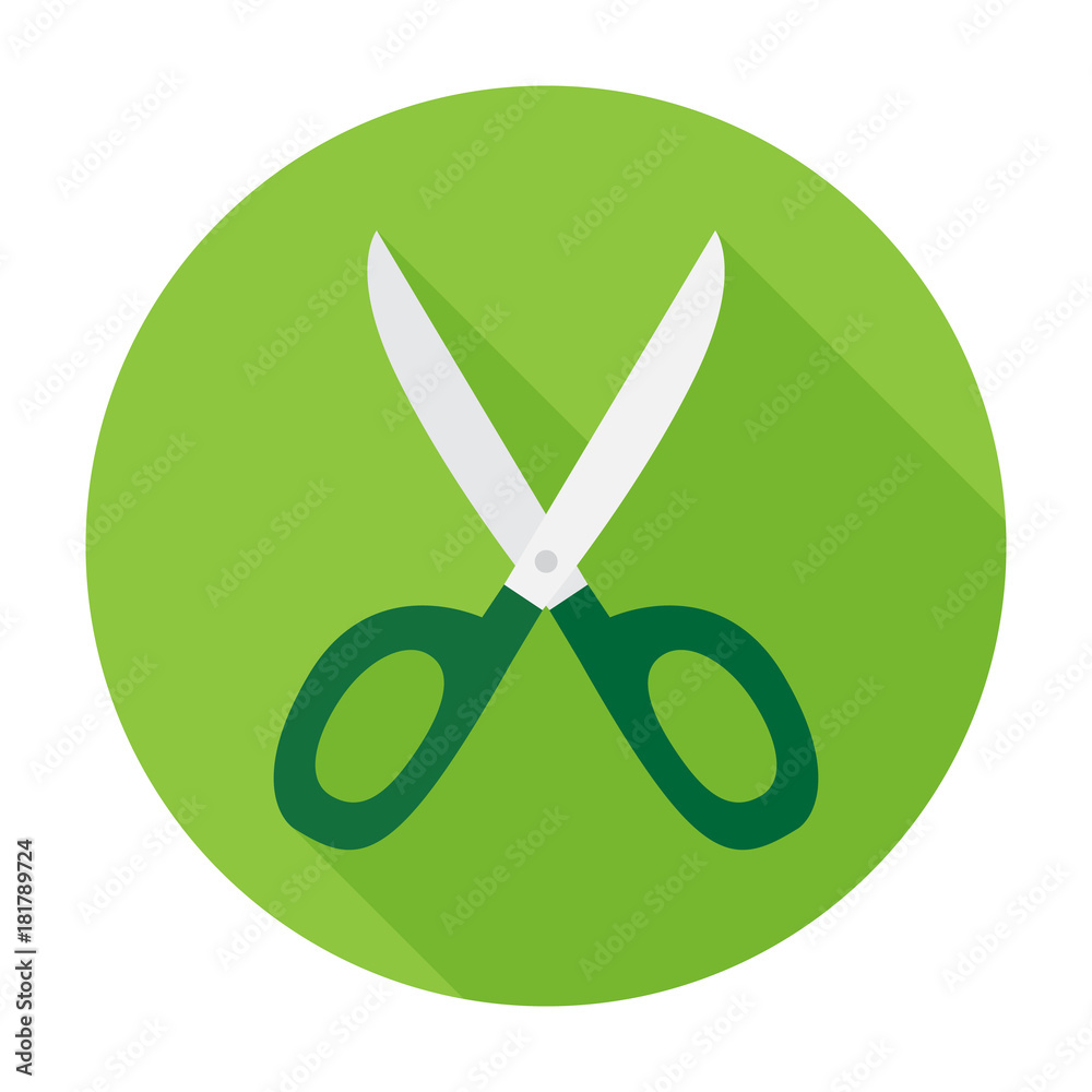 Scissors icon flat Scissors icon flat