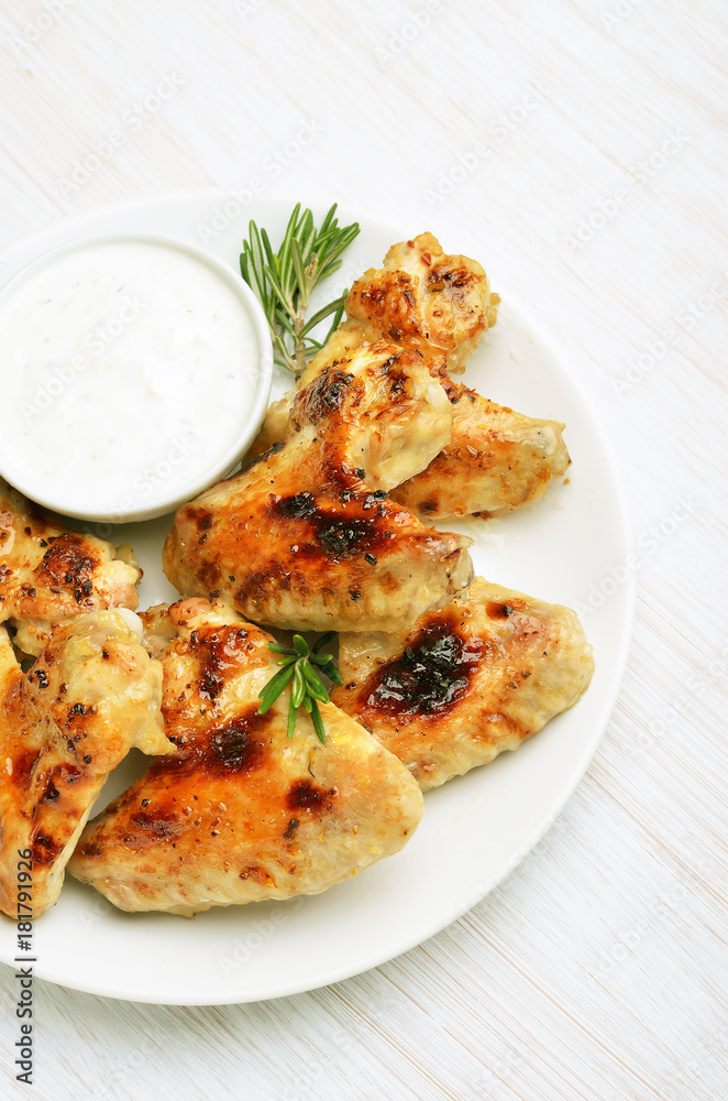 Buffalo chicken wings with sauce Buffalo chicken wings with sauce