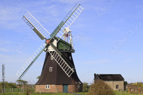 Windmühle in Rotterdam, Niederlande, Europa