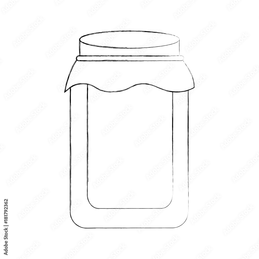 glass jar with cap filled with honey vector illustration glass jar with cap filled with honey vector illustration