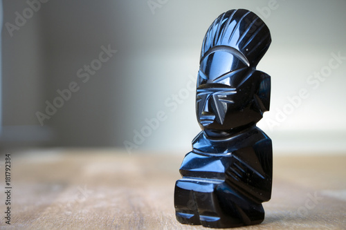 An Aztec Obsidian Ancient Statuette