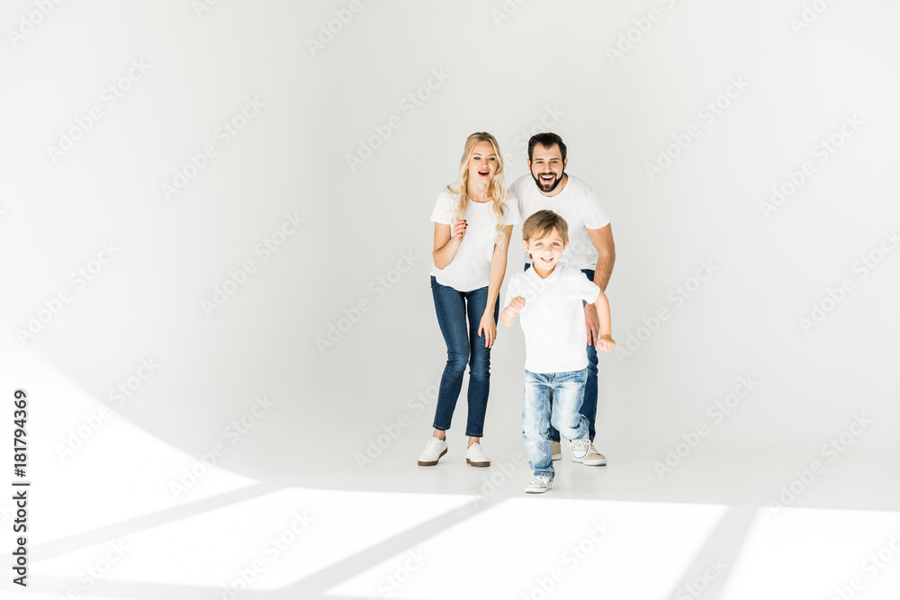happy family with one child