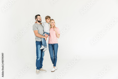 happy parents with son