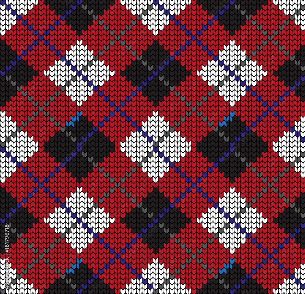 Festive Sweater Design. Seamless Knitted Pattern Festive Sweater Design. Seamless Knitted Pattern