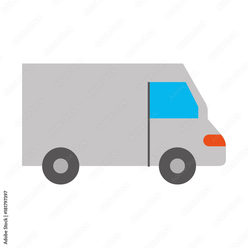 truck icon delivery van service transport business vector illustration