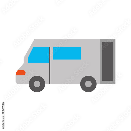 truck icon delivery van service transport business vector illustration