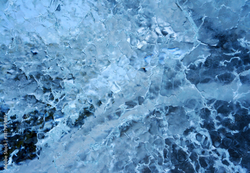 Naklejka premium Frosty pattern - ice winter