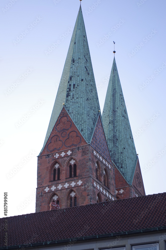 Obraz premium Lübeck リューベックの夕暮れ