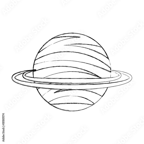 saturn planet isolated icon vector illustration design