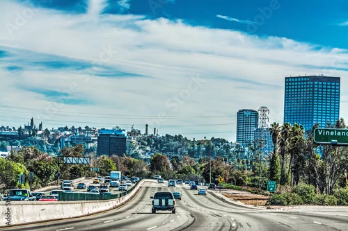 Obraz Chmury nad autostradą Los Angeles 101