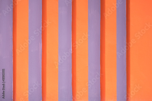 .Decorative cement wall background, line pattern orange and purple