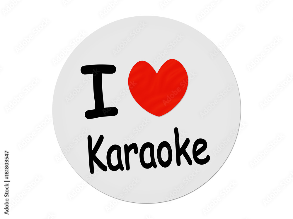 Obraz premium I love Karaoke