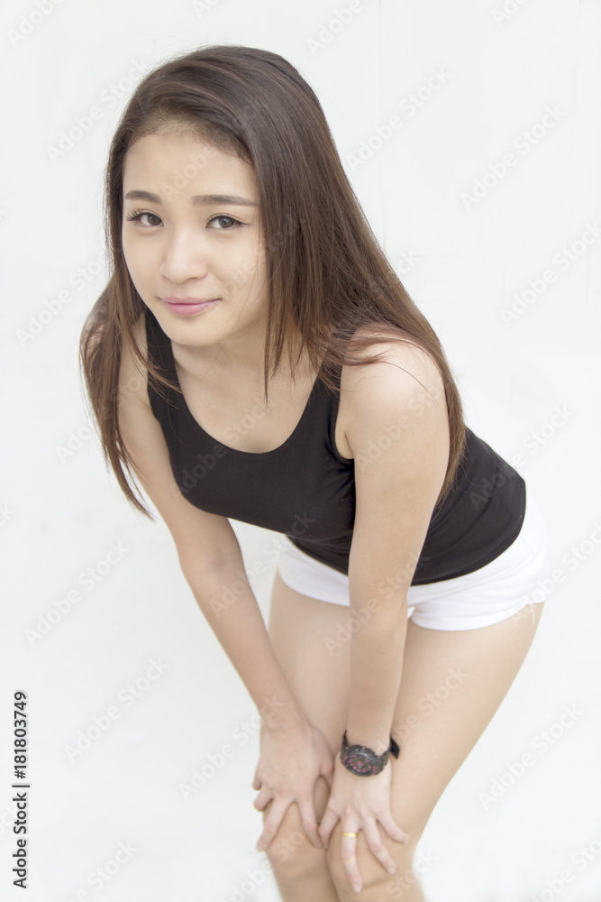 Portrait of a beautiful sporty asian girl Portrait of a beautiful sporty asian girl