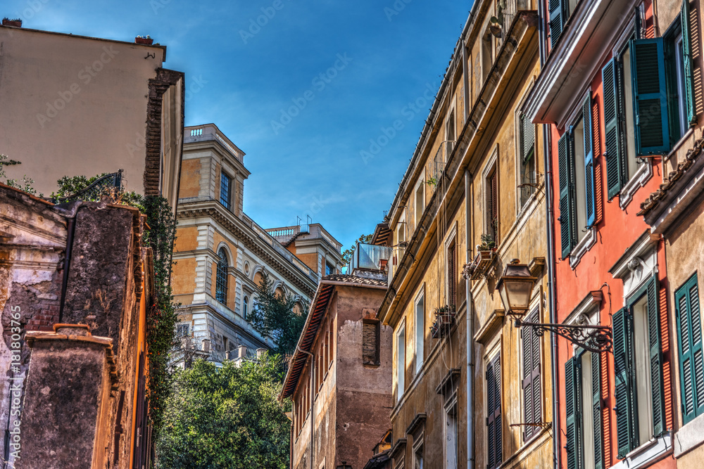 Elegant buildings in Rome
