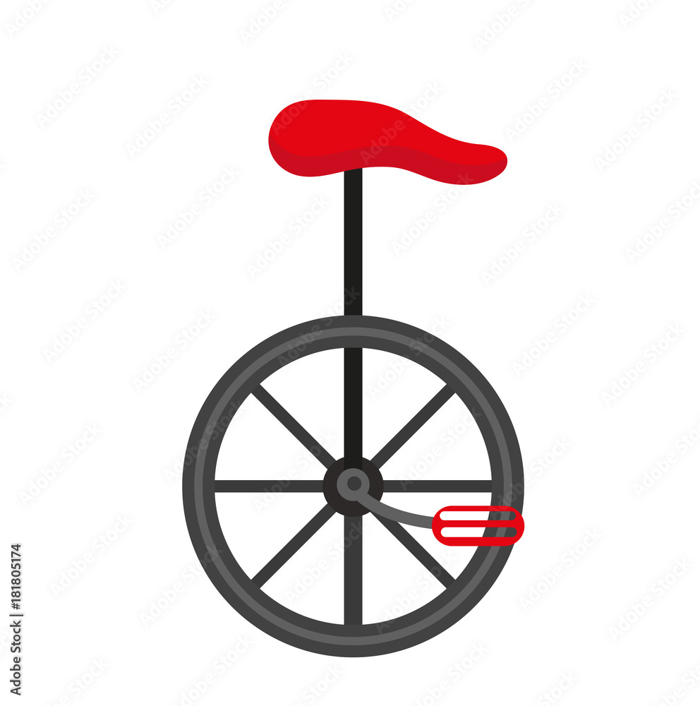 Unicycle circus icon for flat style , isolated on white background. Vector illustration Unicycle circus icon for flat style , isolated on white background. Vector illustration