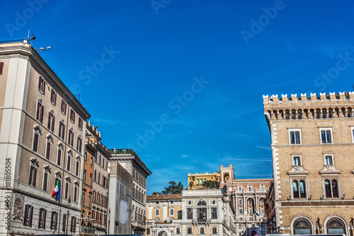 Elegant buildings in Venice square in Rome © Gabriele Maltinti