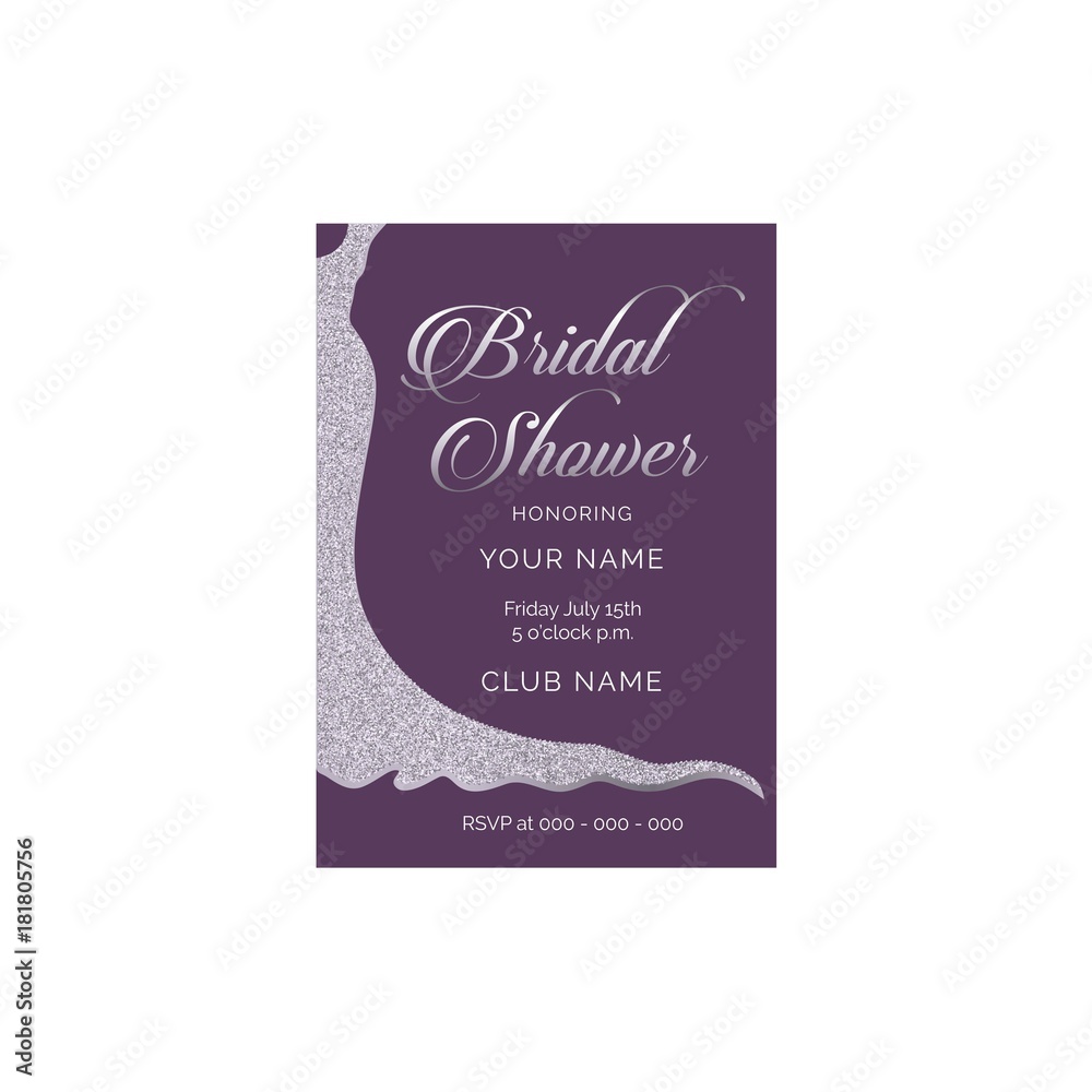 Bridal shower vector invitation