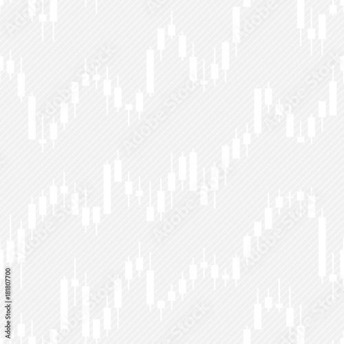 Japan candlestick financial charts seamless pattern.