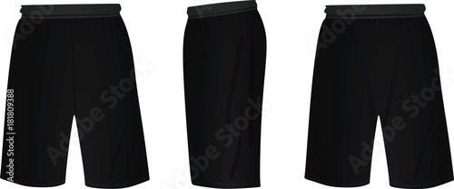 Black shorts. vector illustration