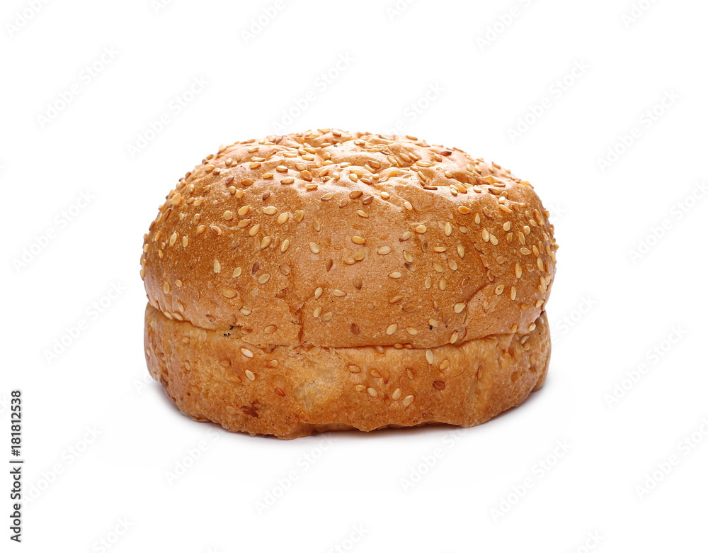Burger buns with sesame isolated on white background Burger buns with sesame isolated on white background