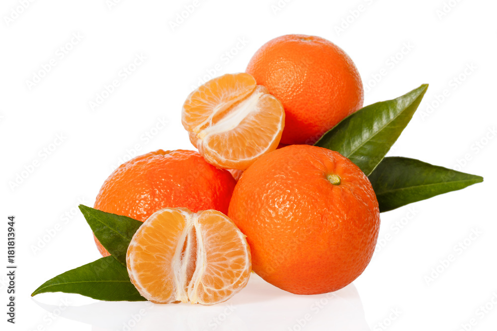 Orange Mandarines, Clementines, Tangerines or small oranges with one