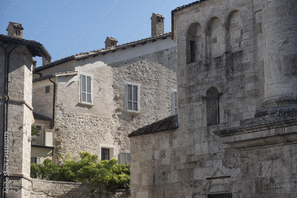 Ascoli Piceno (Marches, Italy), buildings in Arringo square Ascoli Piceno (Marches, Italy), buildings in Arringo square