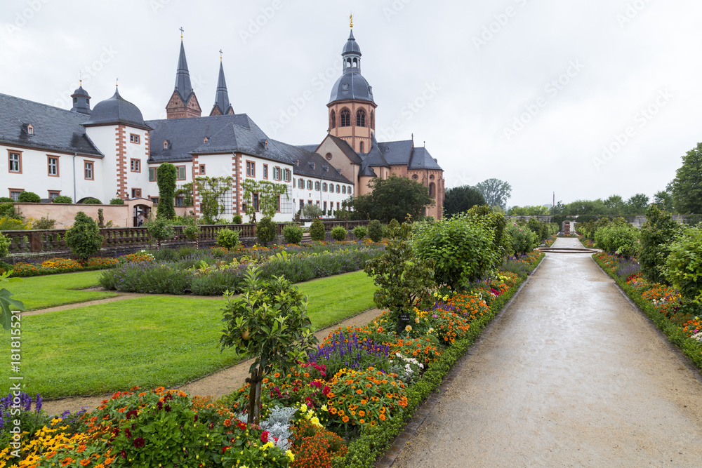 monastery Seligenstadt : Benedictine abbey and  garden.