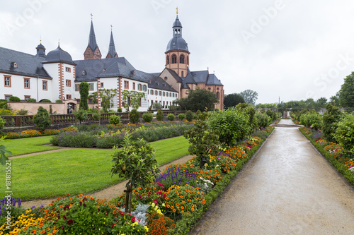 monastery Seligenstadt : Benedictine abbey and  garden.