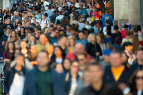 Crowd of people on the street. No recognizable faces © Anton Gvozdikov