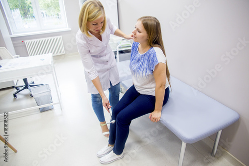 Girl at doctor