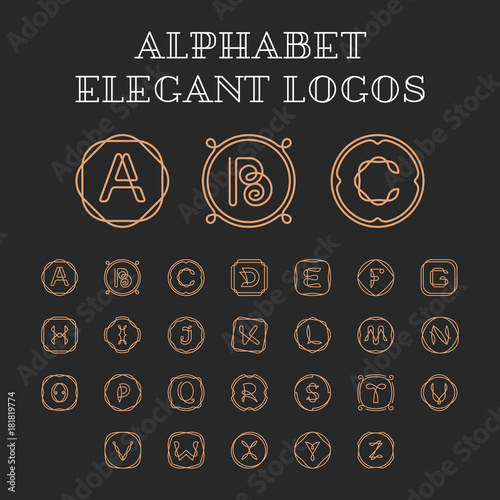 ABC Alphabet Letters Vector Logo Set