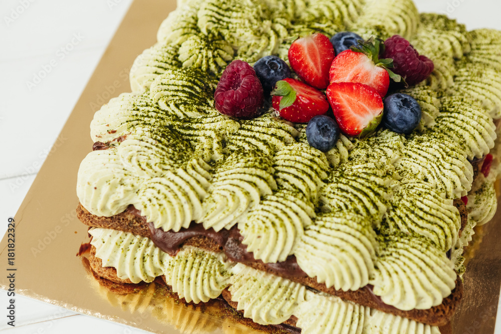 beautiful cake with cream and fruits beautiful cake with cream and fruits