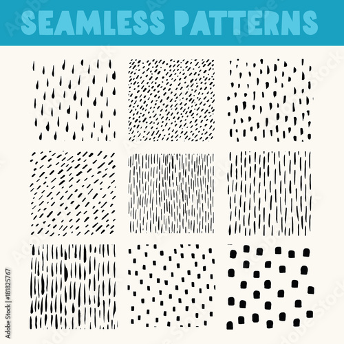Collection of Hand Drawn vector textures