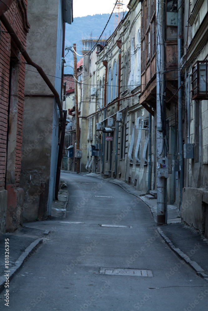 Old city. Old streets in the center of Tbilisi