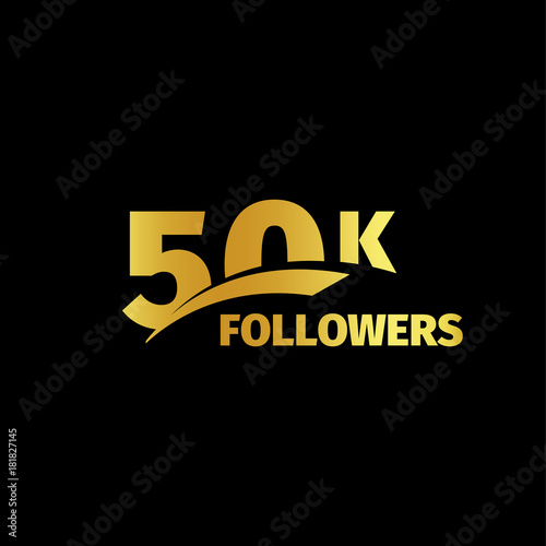 Stylish strict design, number of subscribers in social networks, the anniversary vector illustration set. My followers logo collection. Large vector set of gold numbers and letters online communities photo