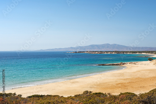 Pyrgaki beach in Naxos island, Greece