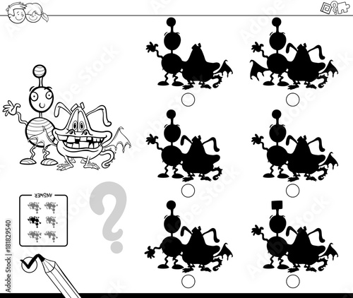 monsters shadows game color book