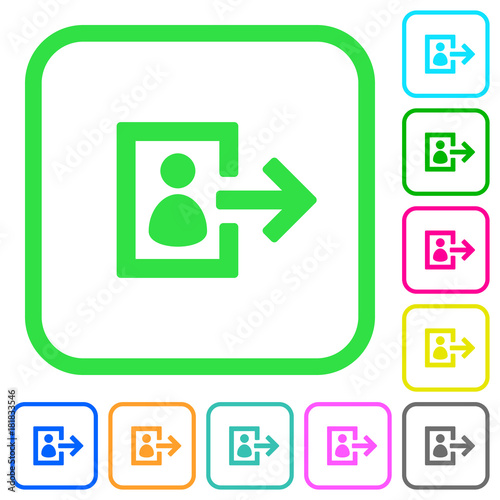 User logout vivid colored flat icons icons