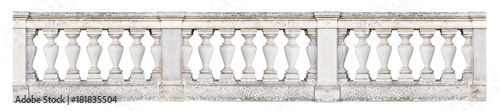 Canvas Print Baroque balustrade (isolated on white background)