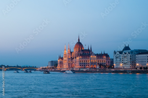 Budapest parliament building at dusk © george