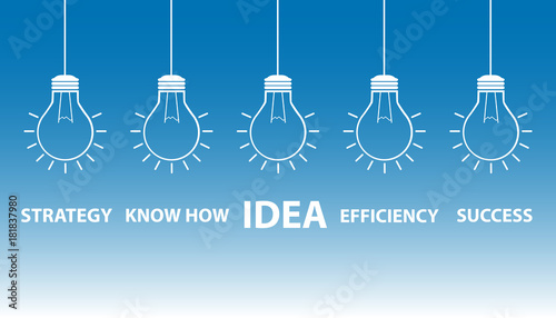 Light bulbs - Idea strategy concept