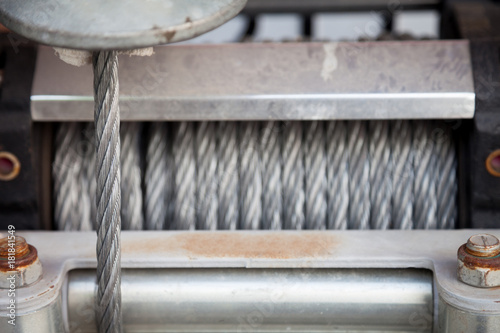 Tow hook from a large fire engine. Is an emergency towing tool To help other cars in an accident or car can not drive.