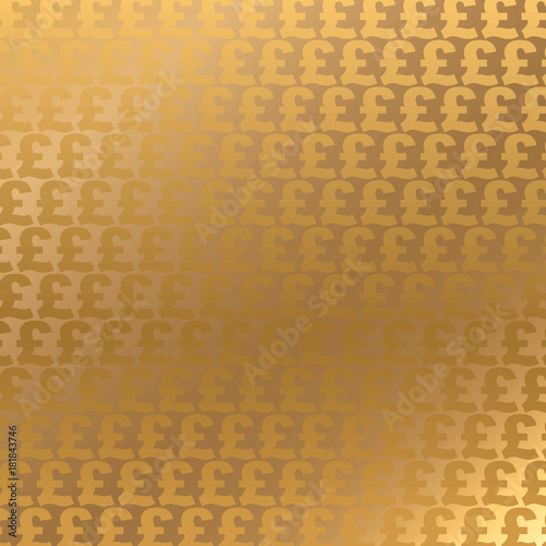 Golden Pound Sterling background
