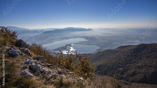 Panorama dal monte Cornizzolo sul lago di Annone photo