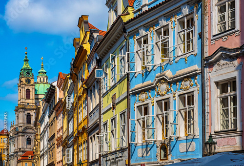 Colorful houses in the old town of Prague, Czech Republic