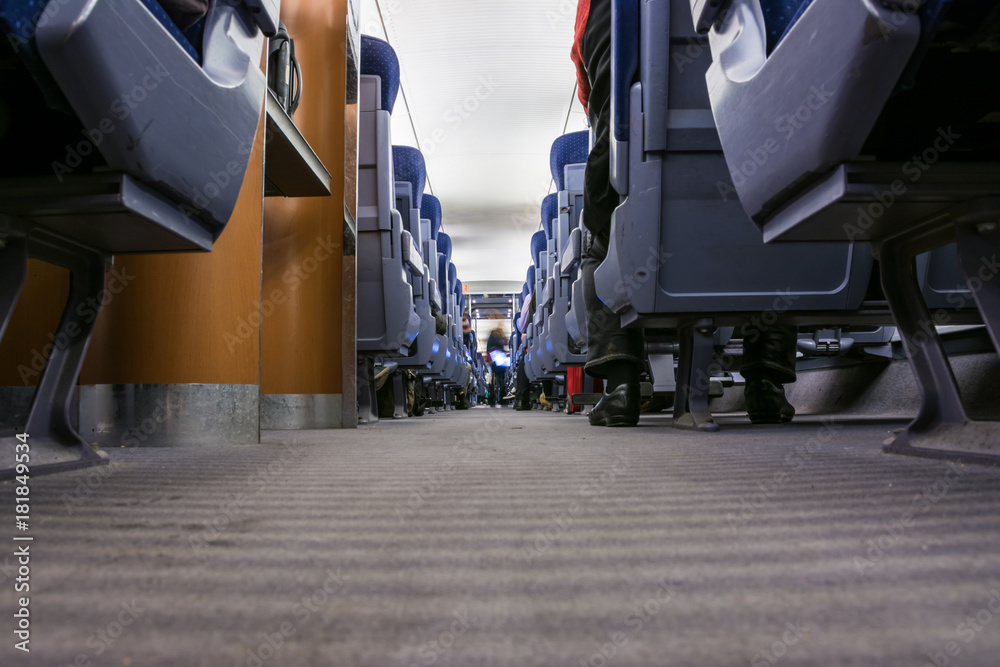 Bullet Train Interior Carpet Floor Chairs Modern Design Transportation European White Blue