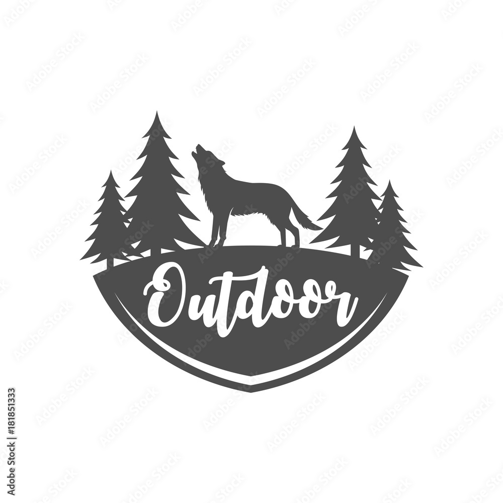 Fototapeta premium Outdoor and adventure logo design template